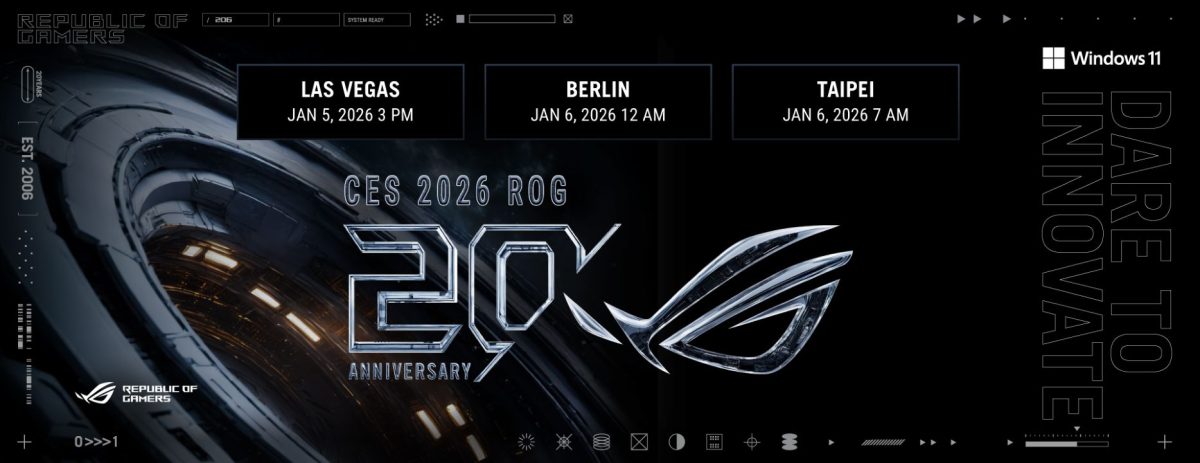 ROG CES 2026 Republic of Gamers, ROG CES 2026 - Dare to Innovate TecheNet Rog ces 2026 - dare to innovate celebra 20 anos de história