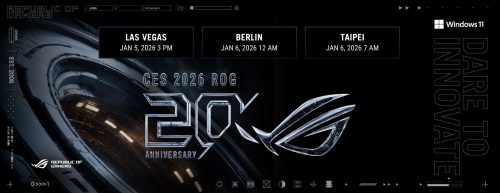 ROG CES 2026 Republic of Gamers, ROG CES 2026 - Dare to Innovate TecheNet Rog ces 2026 - dare to innovate celebra 20 anos de história