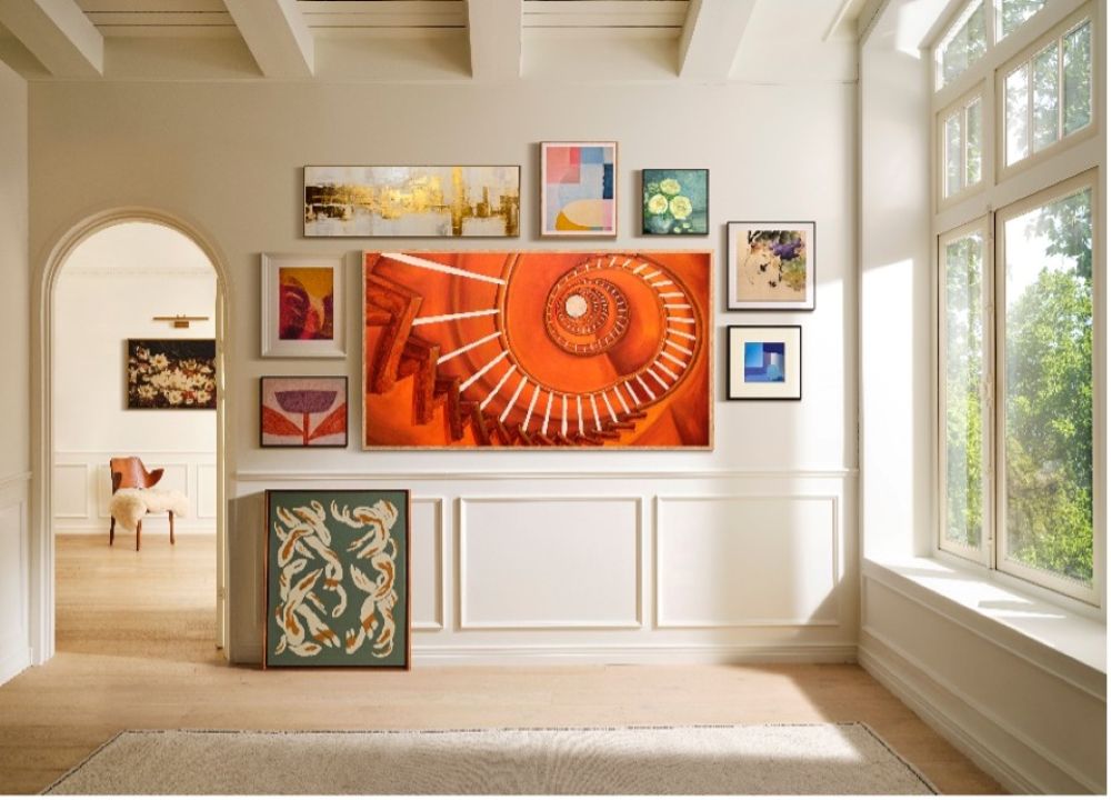 The Frame Pro displaying Deoxyribonucleic Acid Trip 1 2021 Tanja Nis Hansen Art Basel Paris, coleção de arte, Samsung Art Store, The Frame TecheNet The frame pro displaying deoxyribonucleic acid trip 1, 2021, tanja nis-hansen