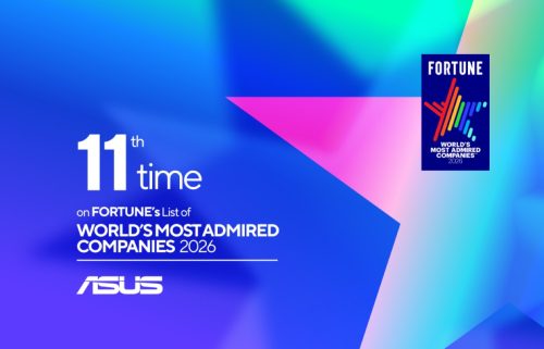 ASUS Fortune 2026 TecheNet Asus distinguida pela 11. ª vez na lista das empresas mais admiradas do mundo da fortune