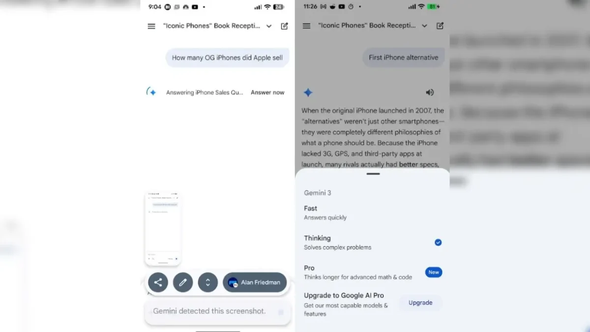 Google gemini answer now