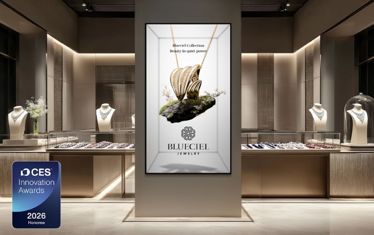 Samnsung spatial signage: a nova solução 3d sem óculos premiada na ces 2026