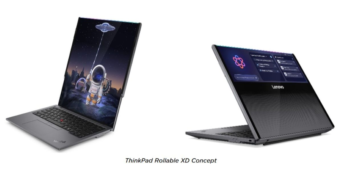 Lenovo revela thinkpad rollable xd concept na ces 2026