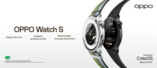 oppo Watch S banner ColorOS Watch 7.1, OPPO Watch S, smartwatch TecheNet Oppo watch s: ultrafino, ecrã até 3000 nits e autonomia até 10 dias