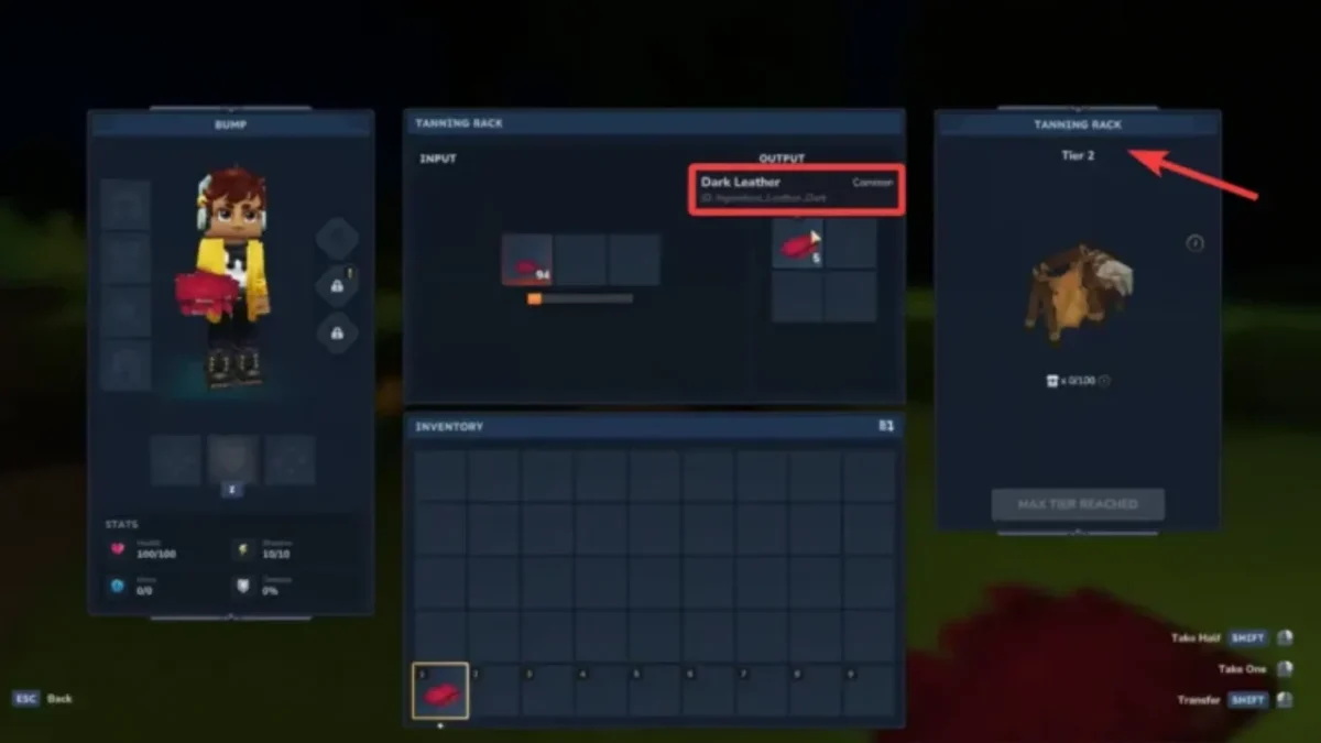 Hytale Dark Leather TecheNet Hytale dark leather