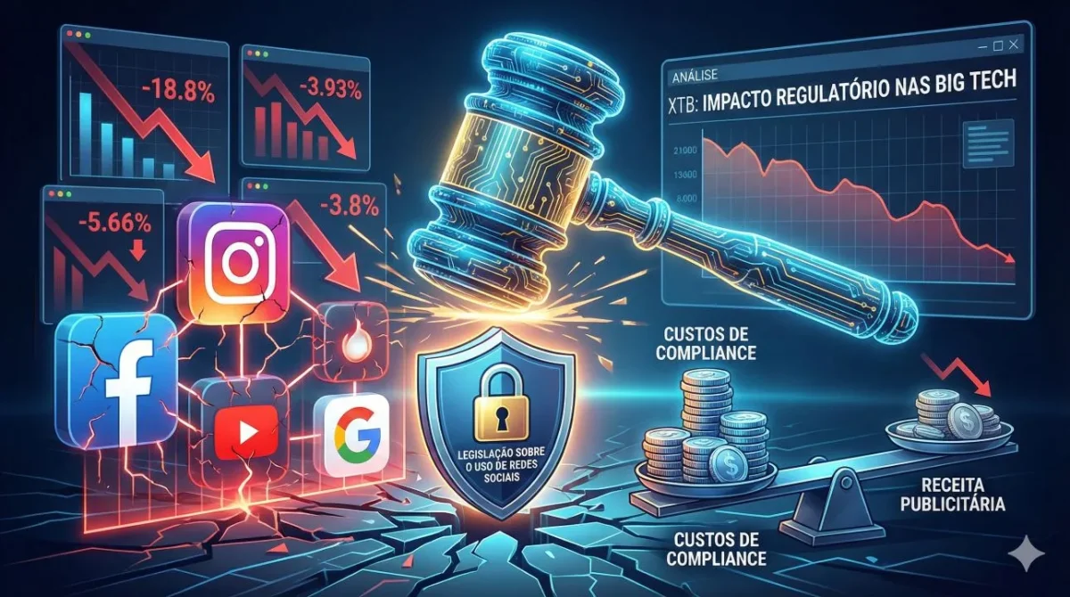 Legislação sobre o uso de redes sociais penaliza desempenho das big tech