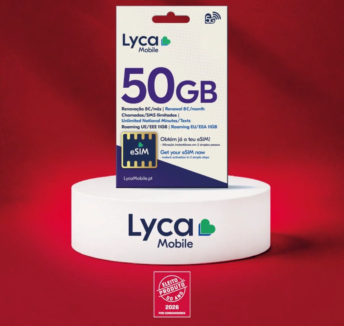 Esim da lyca mobile eleito produto do ano 2026