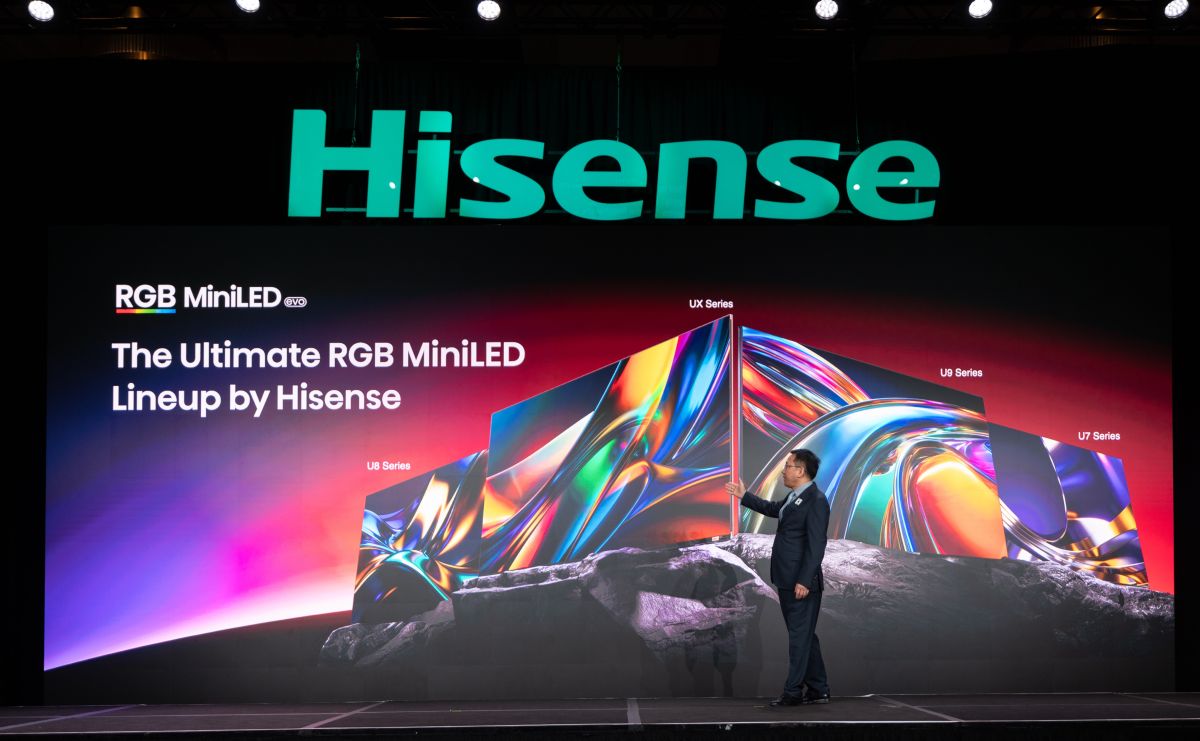 Hisense define o padrão da tecnologia rgb-miniled e lança nova gama em 2026