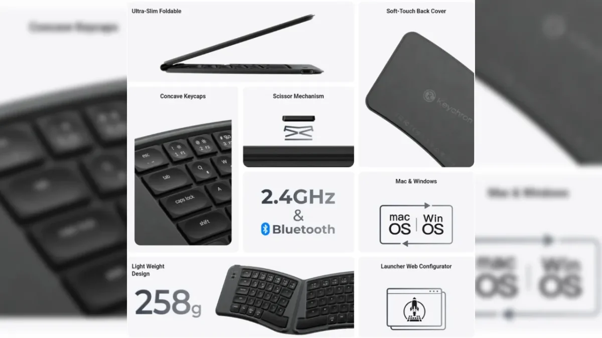 Keychron B11 Pro Foldable Keyboard TecheNet Keychron b11 pro foldable keyboard