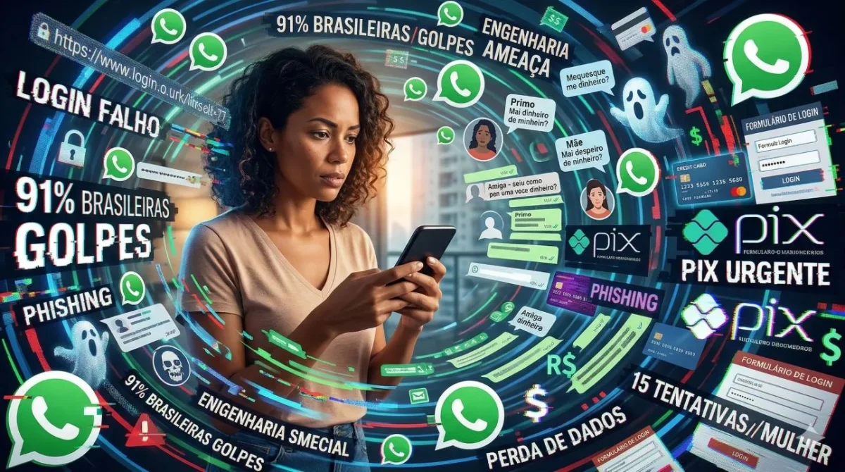 WhatsApp o epicentro dos golpes Dia Internacional das Mulheres, golpes online, NordVPN TecheNet Nordvpn alerta: 91% das mulheres no brasil já foram alvo de golpes online