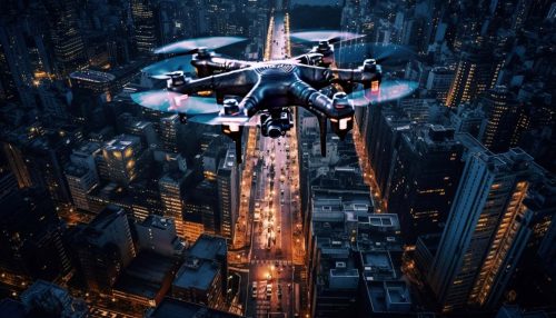 drone over city Anti-UAV, dispositivo anti-drone, drones TecheNet Reforço da defesa na linha da frente com ferramentas inteligentes e móveis anti-uav