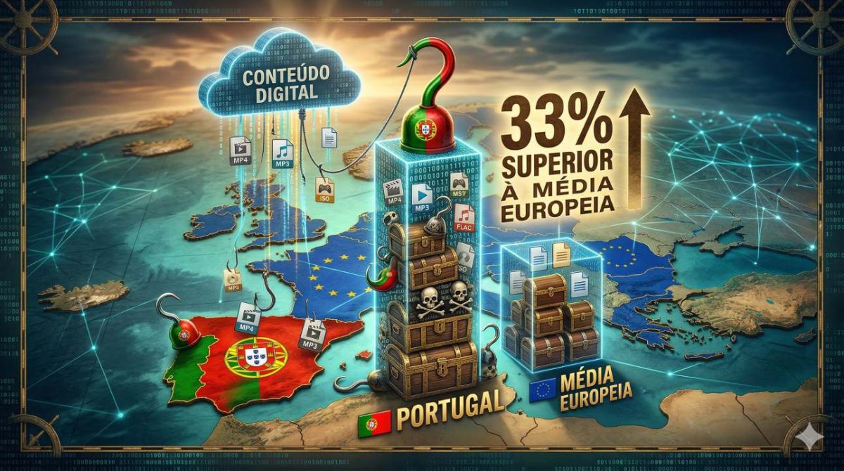 pirataria digital em Portugal TecheNet Pirataria digital em portugal é 33% superior à média europeia
