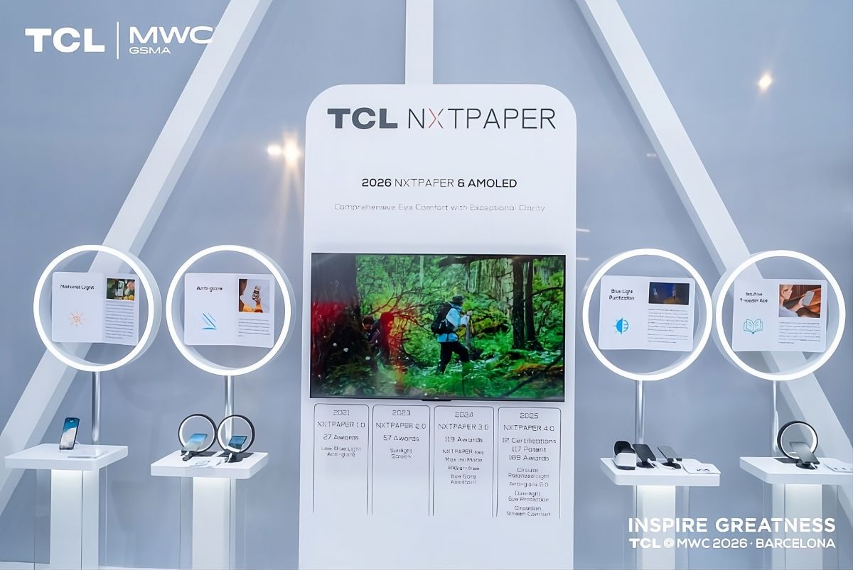 Tcl no mwc 2026: nxtpaper em amoled e 10 novos produtos