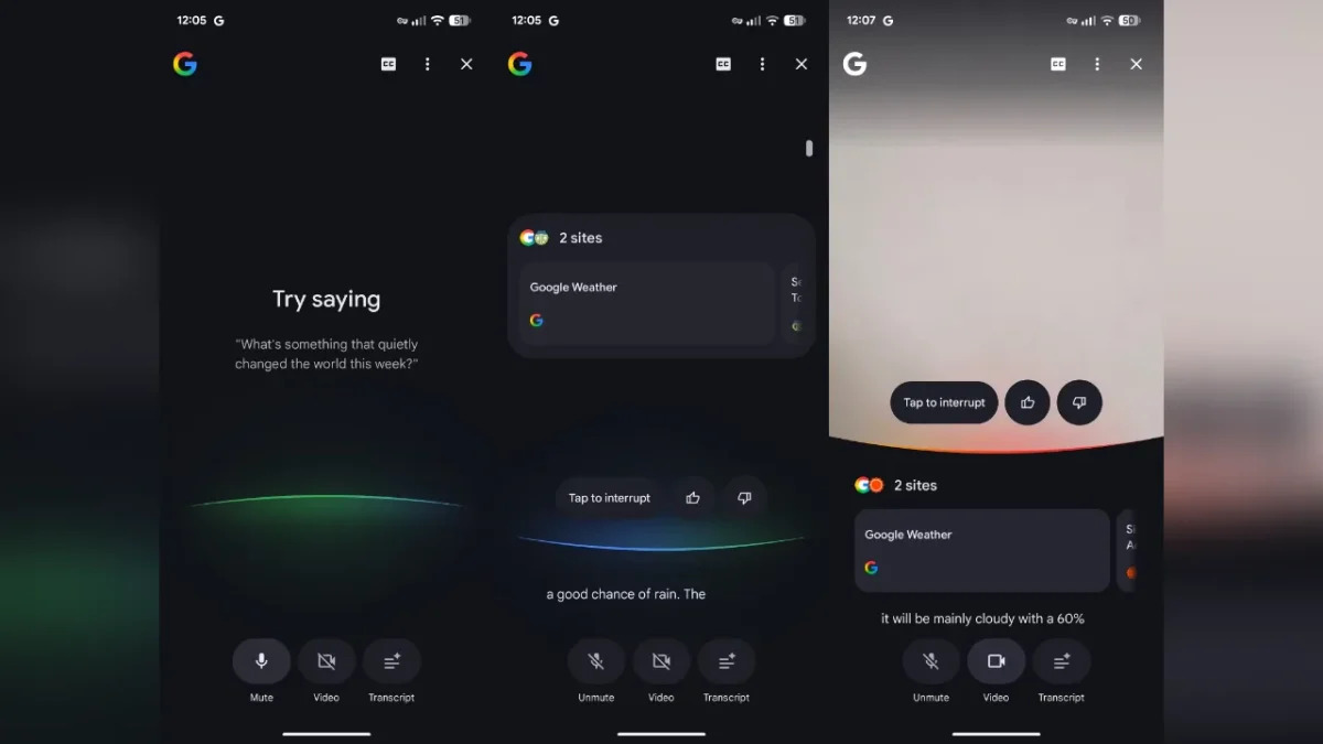 Google live search