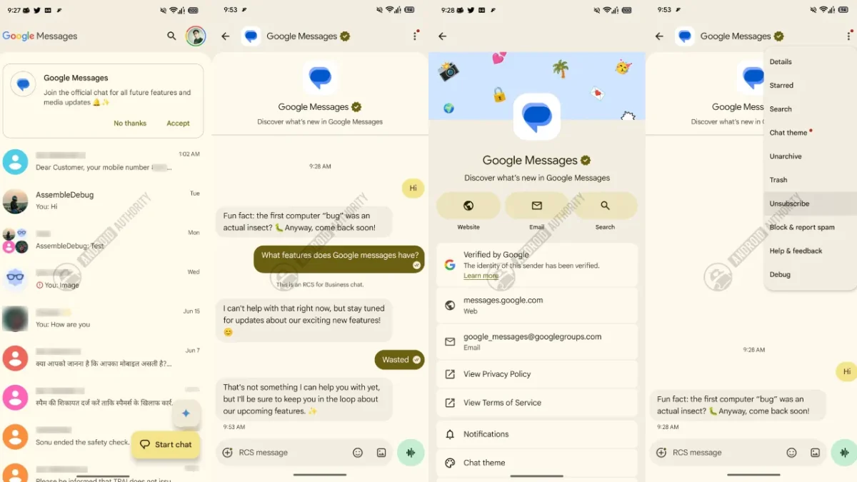 Google messages novo chat