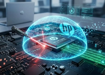 HP TPM Guard imagem conceitual gerada por IA HP TPM Guard TecheNet Hp tpm guard anula falha crítica no bitlocker