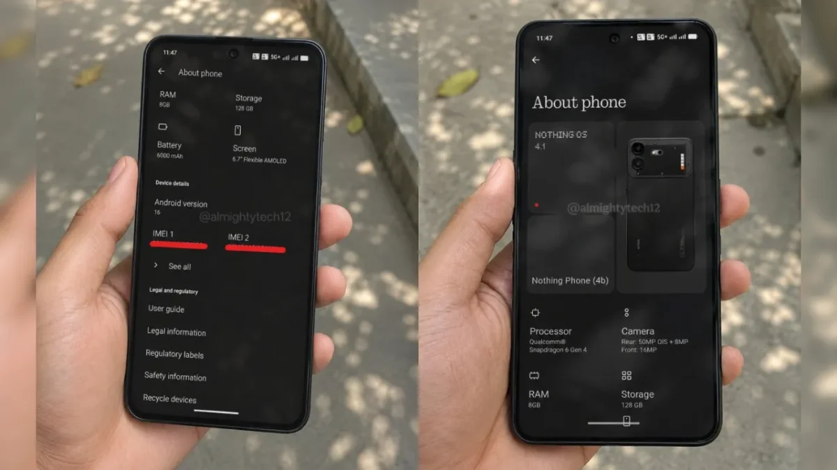 Nothing Phone 4b live 4 Nothing Phone, Nothing Phone (4b) TecheNet Nothing phone (4b) live (4)