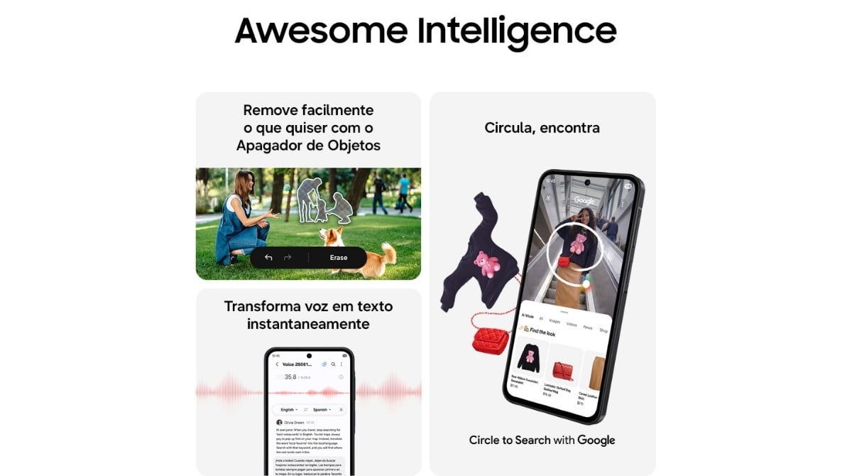 Samsung Galaxy A27 5G IA Galaxy A27 5G, smartphone samsung TecheNet Galaxy a27 5g: ferramentas de inteligência artificial integram múltiplos assistentes