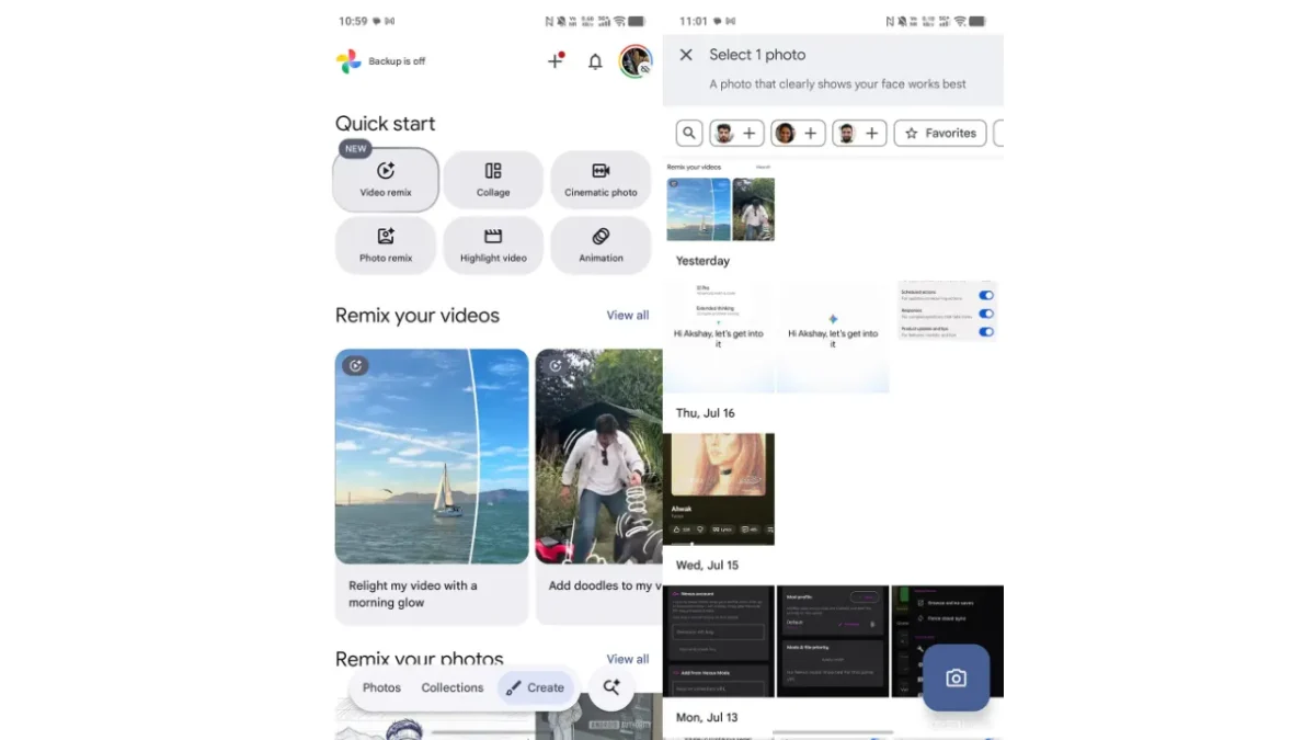 Google Photos botao Remix Google Photos, Photo Remix, photos TecheNet Google photos botão remix