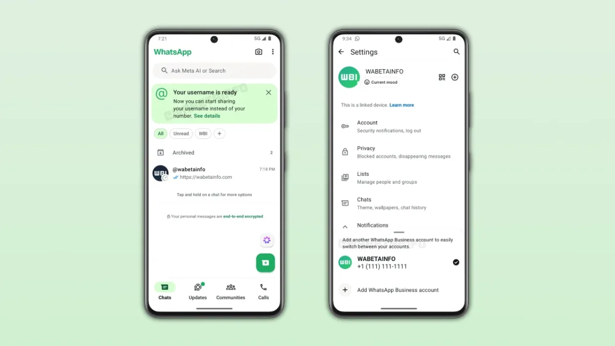 WhatsApp WABetaInfo Multi contas apps, WABetaInfo, Whatsapp, WhatsApp Business TecheNet Whatsapp wabetainfo multi-contas