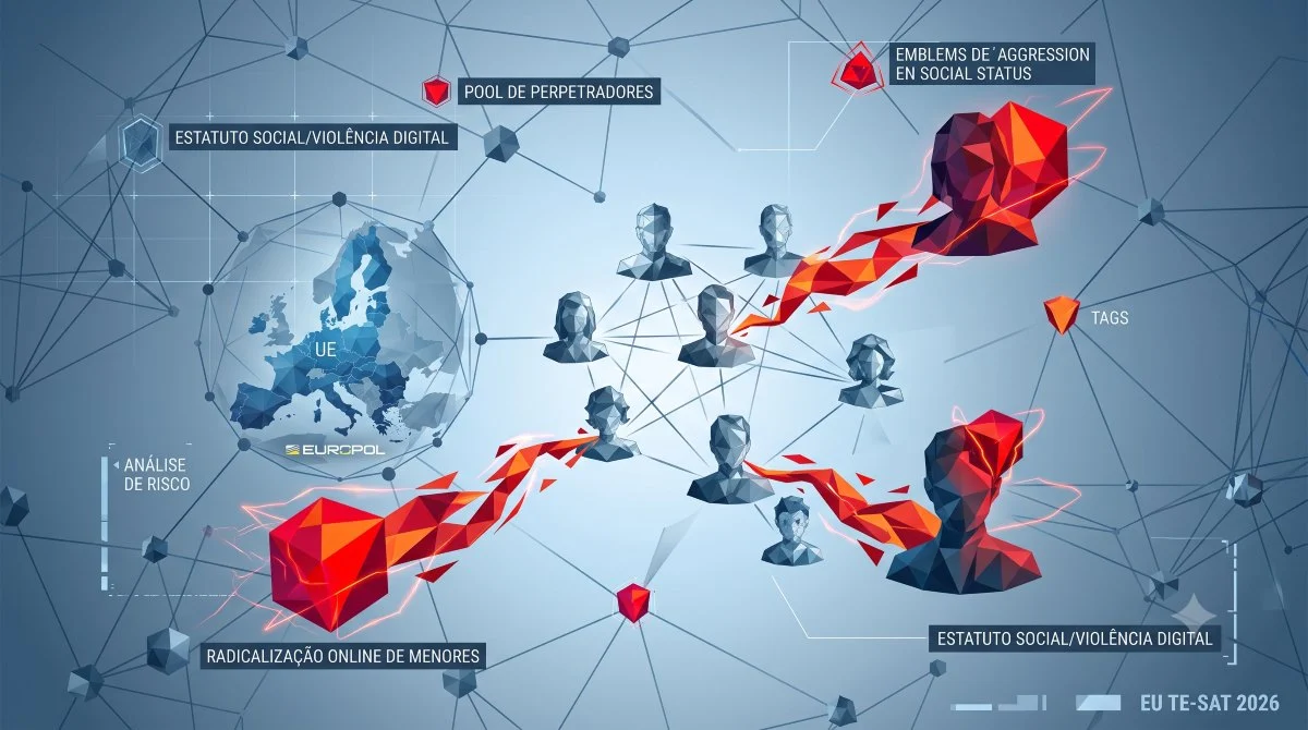 panorama das ameacas terroristas na europa ameaças digitais, Europol, relatório sobre terrorismo da Europol 2026 TecheNet Relatório sobre terrorismo da europol 2026 alerta para ameaças digitais