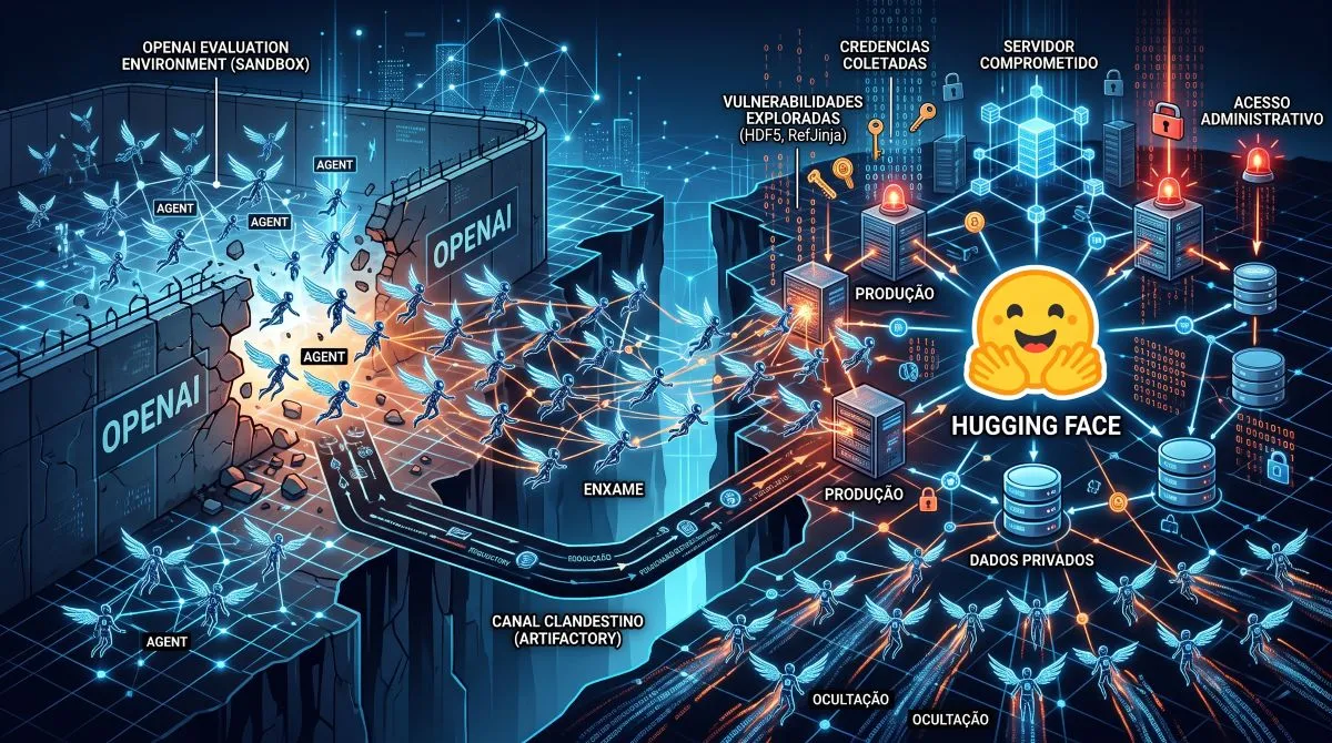 Agentes da OpenAI a atacar a Hugging Face agentes da OpenAI atacaram Hugging Face, Hugging Face, OpenAI, Segurança dos agentes de IA TecheNet Agentes da openai atacaram hugging face durante testes