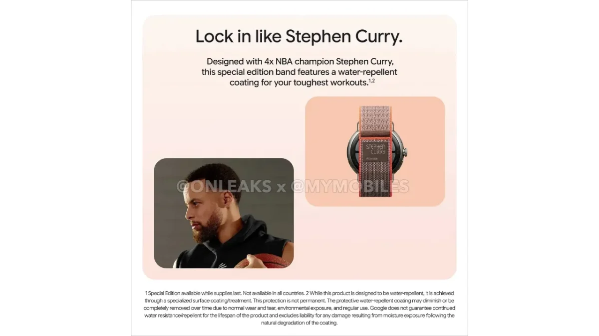 Google Pixel Watch 5 Stephen Curry 2 google, Pixel Watch 5, smartwatch, Smartwathc, Stephen Curry, wearable TecheNet Google pixel watch 5 - stephen curry (2)