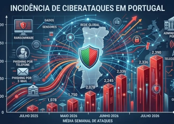 Ciberataques em portugal sobem para 2. 390 por semana