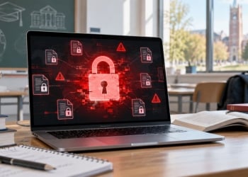 Ataque de ransomware ao portatil numa sala de aula TecheNet Ransomware no ensino: 85% dos ataques exploram identidade