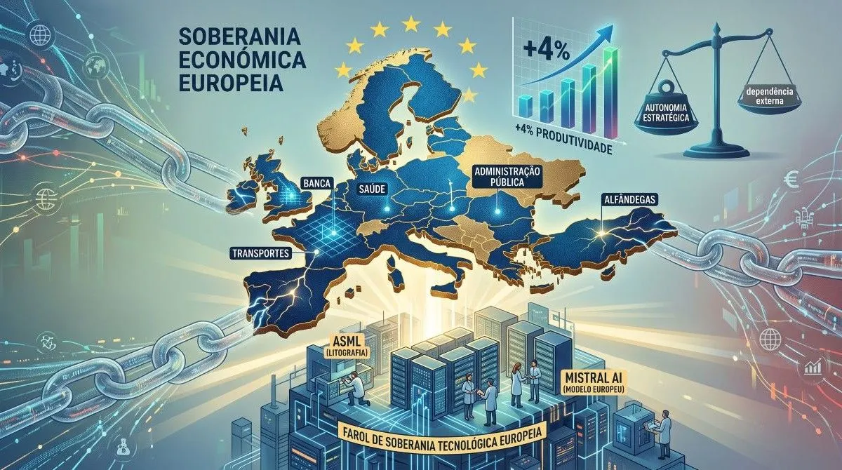 Dependencia da IA ameaca soberania europeia dependência europeia da IA TecheNet A dependência europeia da ia pode tornar-se um risco para a soberania económica
