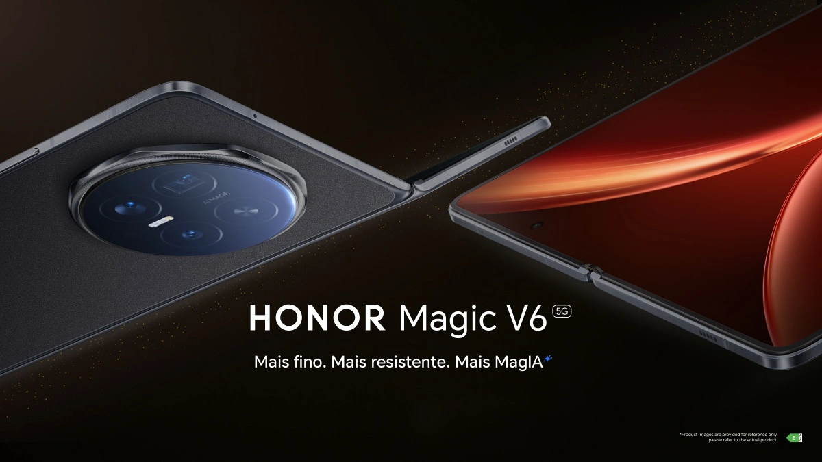 HONOR Magic V6 KV BLACK HONOR Magic V6, smartphone dobrável TecheNet Honor magic v6 chega a portugal por 2. 299 euros