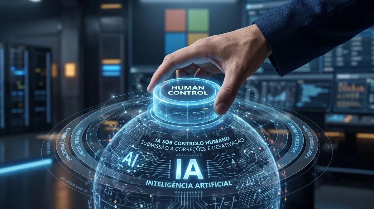 IA sob controle humano código de conduta de IA, IA sob controlo humano, Microsoft AI TecheNet Microsoft propõe regras para manter ia sob controlo humano