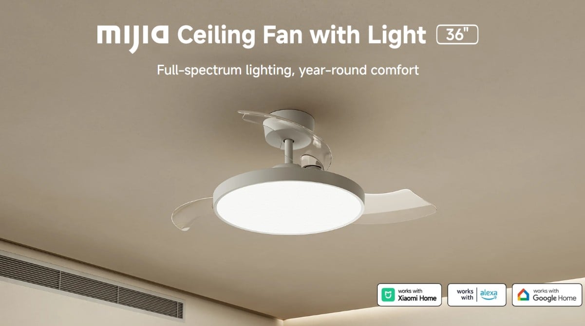 Mijia Ceiling Fan with Light 36 1 Mijia Ceiling Fan with Light 36", ventoinha de teto, Xiaomi Mijia TecheNet Ventoinha de teto xiaomi mijia ceiling fan with light 36