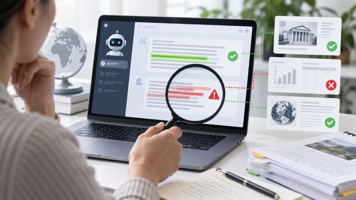 Verificacao de respostas de IA resposta da IA errada TecheNet Como identificar uma resposta da ia errada