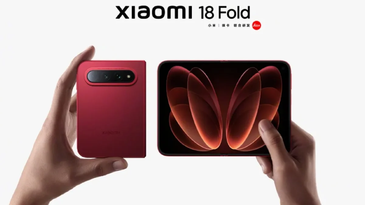 Xiaomi 18 Fold 1 memória LPDDR6, Xiaomi 18 Fold, Xring O3 TecheNet Xiaomi 18 fold aberto e fechado com novo formato dobrável