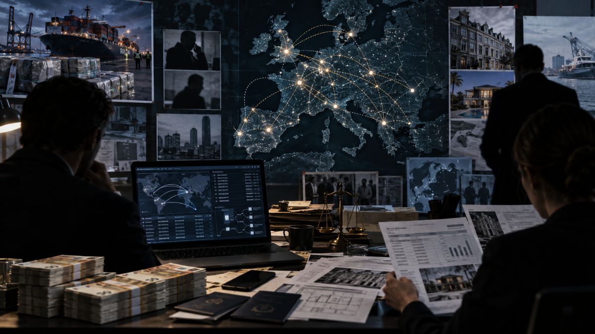 conceito de Sala de Guerra Financeira Europeia Europol, rede de banqueiros clandestinos, tráfico de drogas TecheNet Europol atinge rede de banqueiros clandestinos ligada ao tráfico de droga