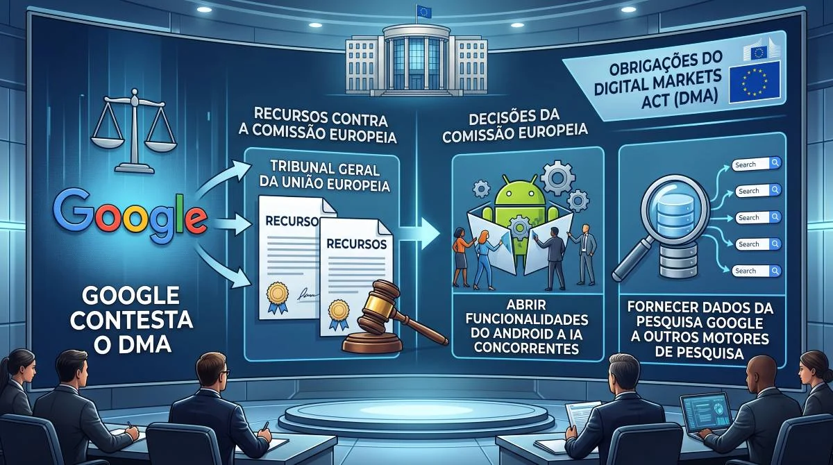 google contesta o dma Comissão Europeia, DMA, Google contesta o DMA TecheNet Google contesta o dma por regras sobre android e pesquisa