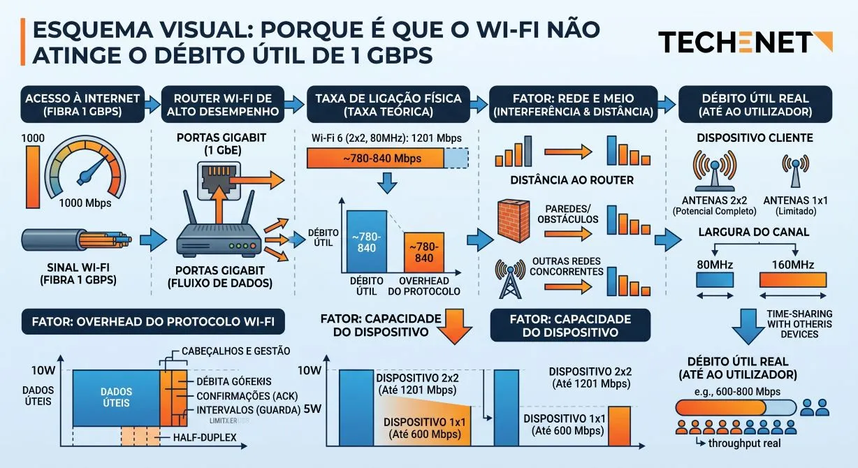 wi fi perda de rendimento wi-fi, Wi-Fi não atinge 1 Gbps TecheNet Wi-fi não atinge 1 gbps