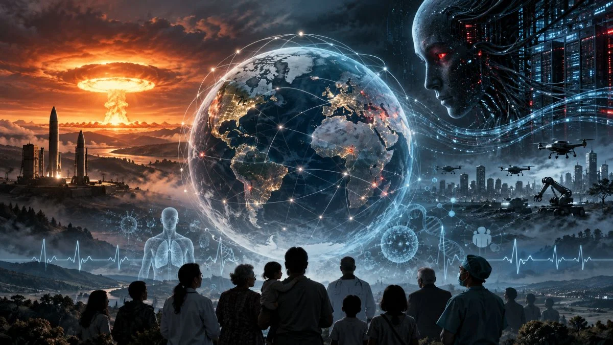 A Terra Entre Guerra e Inteligencia Artificial conflito nuclear, risco de extinção associado à IA, The Lancet, utilização maliciosa da IA TecheNet The lancet alerta para risco de extinção associado à ia