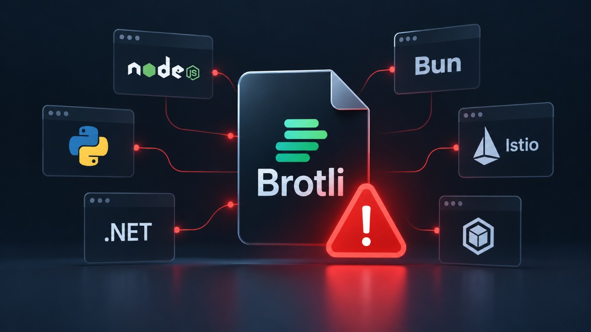 Alerta de Seguranca Brotli Multiplataforma cibersegurança, falha crítica no Brotli, vulnerabilidade TecheNet Falha crítica no brotli afeta mais do que o node. Js