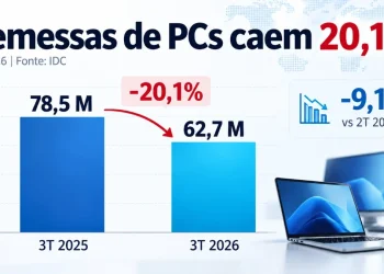 Remessas de pcs caem 20% e contrariam tendência sazonal