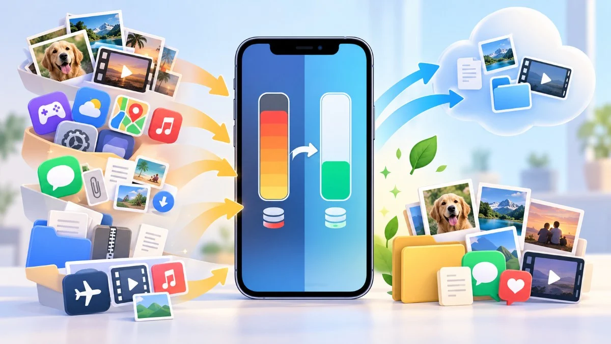 Otimizacao de armazenamento no iPhone Libertar espaço no iPhone TecheNet Como libertar espaço no iphone sem apagar o que importa
