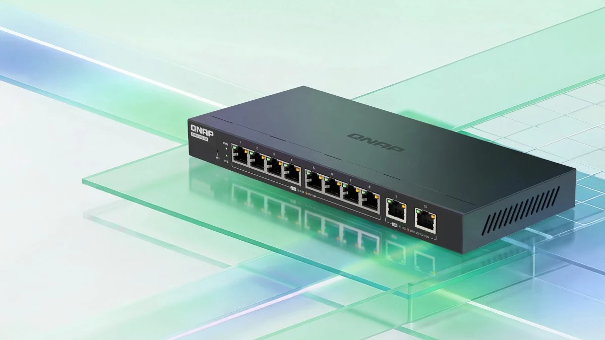 QNAP QSW 2000 QNAP QSW-L2110, switches TecheNet Qnap qsw-l2110 combina portas de 2,5 e 10 gbe