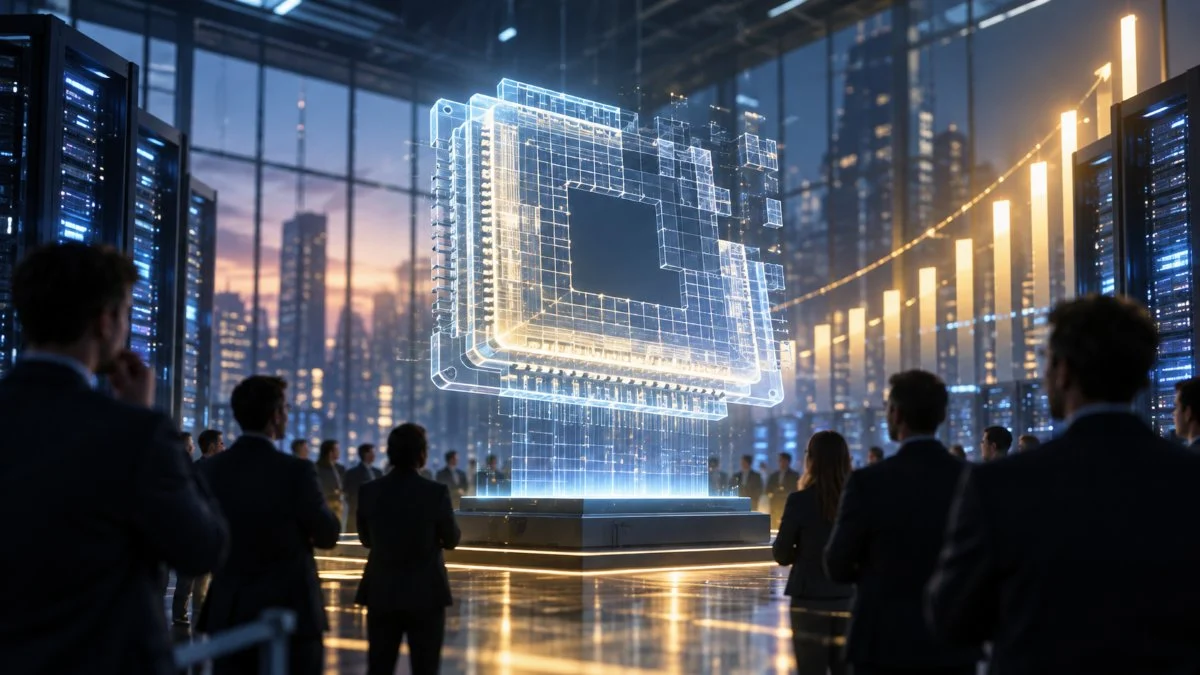 Revelacao de Chip Holografico de IA no Centro Tecnologico empresa norte-americana, financiamento, Nuvacore, Semicondutores, sistemas de inteligência artificial TecheNet Nuvacore quer valer 2,5 mil milhões sem ter um único chip