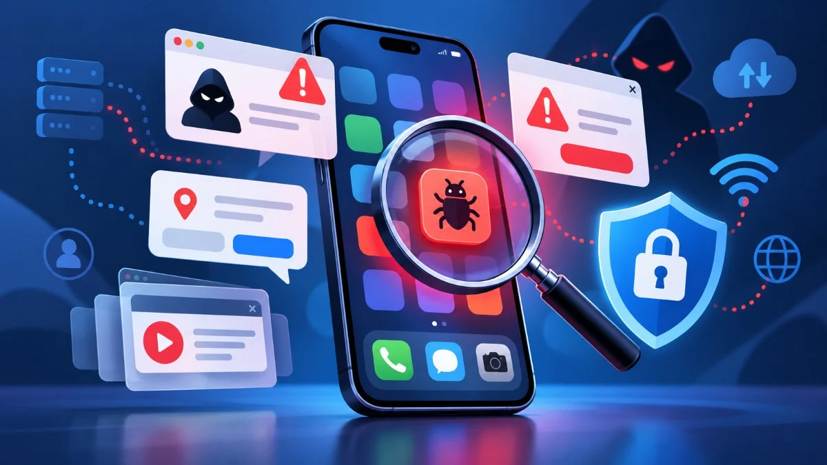Smartphone sob Vigilancia de Malware malware no smartphone, smartphone com vírus, Smartphone comprometido, smartphone hackeado TecheNet Smartphone comprometido? 7 sinais que deve verificar