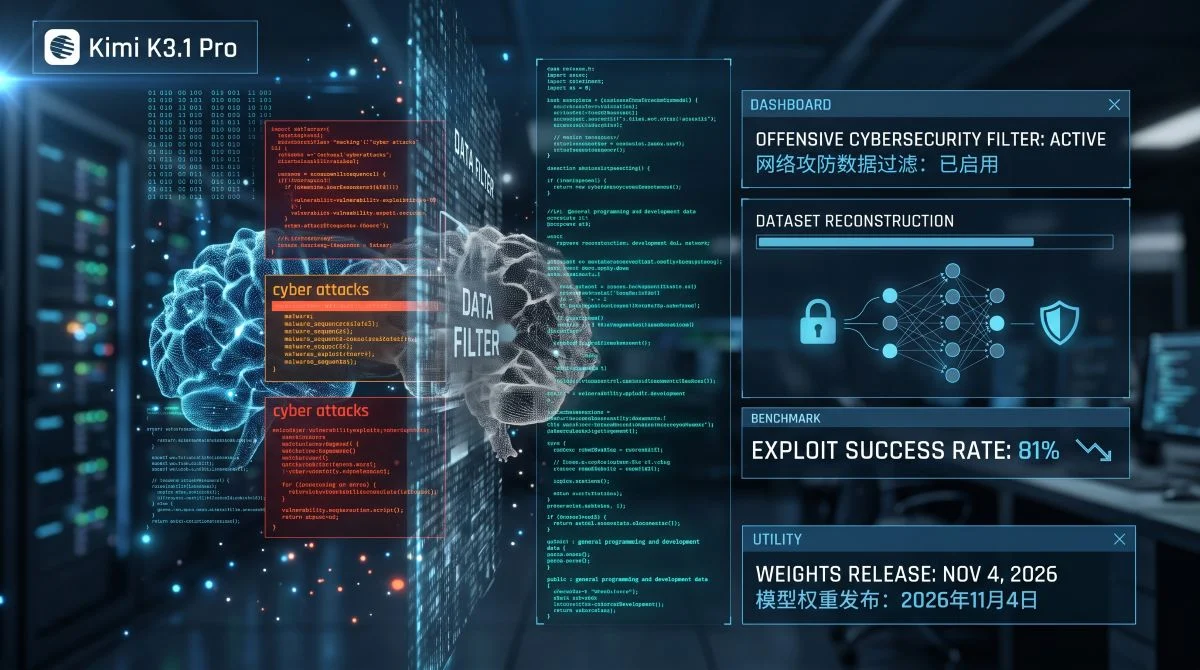 limitar a capacidade de hacking do Kimi k3 Kimi K3.1 Pro TecheNet Moonshot limita capacidades de hacking do kimi k3. 1 pro